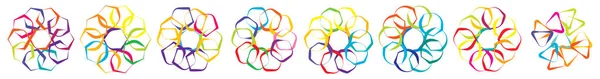抽象幾何学的 円形の形状要素 ストック ベクトル イラスト クリップ アート グラフィック — ストックベクタ