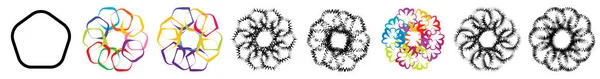 Абстрактний Геометричний Елемент Кругової Форми Стокова Векторна Ілюстрація Кліп Арт — стоковий вектор
