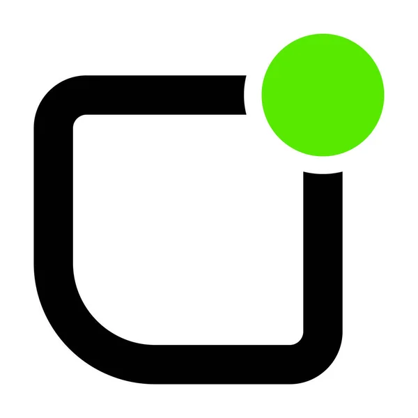 Square Circle Generic Logo Abstract Geometric Icon Design — Stock Vector