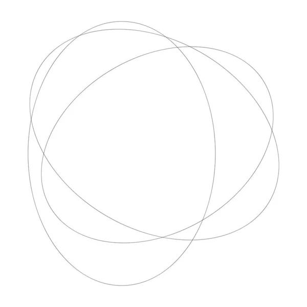 Random Overlapping Ovals Ellipses Abstract Geometric Element — Stock vektor