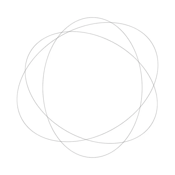 Random Overlapping Ovals Ellipses Abstract Geometric Element — ストックベクタ