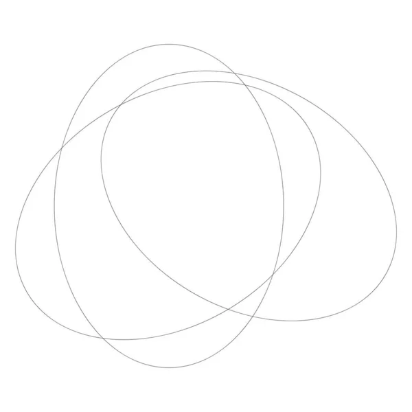 Random Overlapping Ovals Ellipses Abstract Geometric Element — ストックベクタ