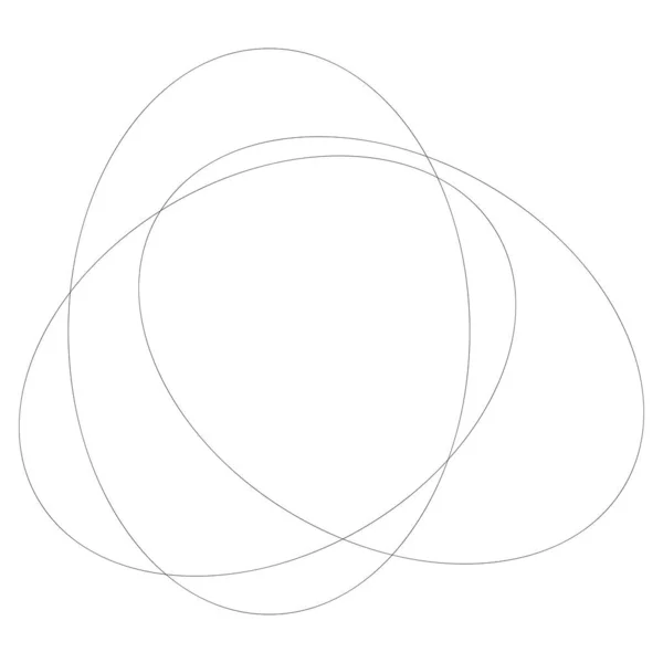 Ovales Chevauchant Aléatoirement Ellipses Élément Géométrique Abstrait — Image vectorielle