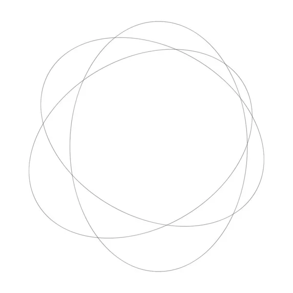 随机重叠的卵形 椭圆抽象几何元素 — 图库矢量图片