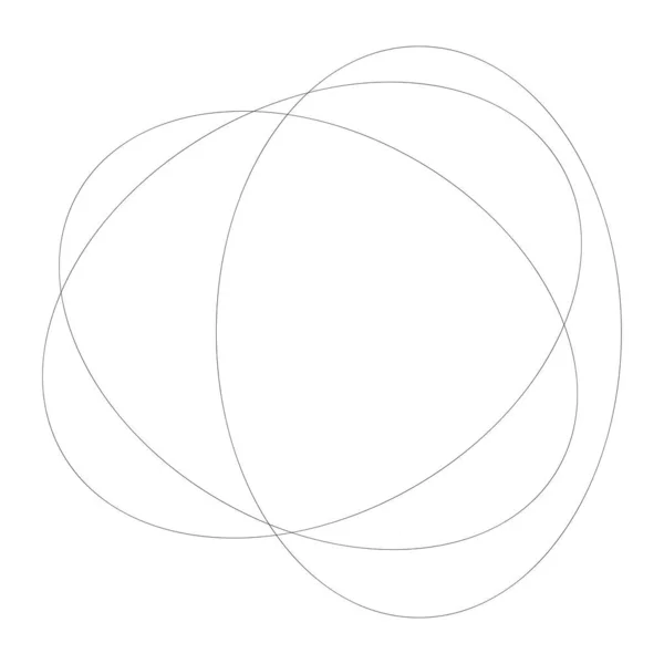 Willekeurige Overlappende Ovalen Ellipsen Abstract Geometrisch Element — Stockvector