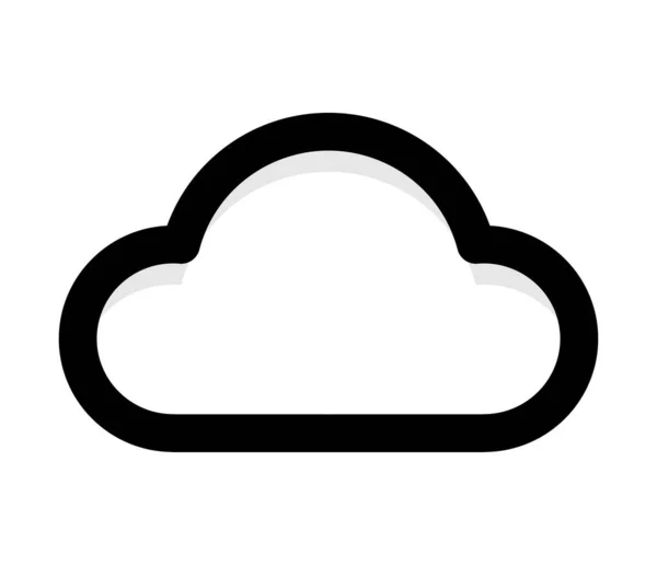 Cloud Symbol Icon Shape Cloud Computing Technology Weather Themes — Stock Vector
