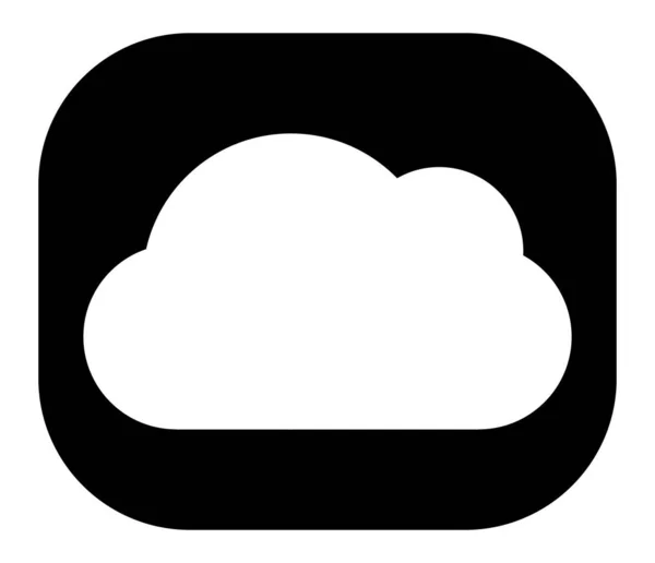 Cloud Symbol Icon Shape Cloud Computing Technology Weather Themes — Vector de stock