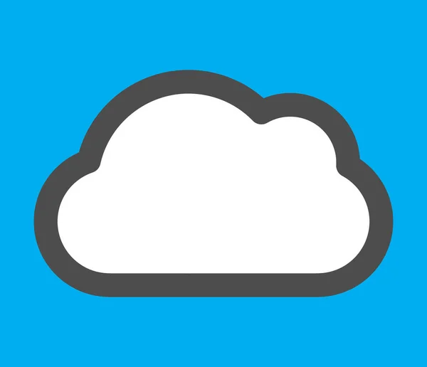 Cloud Symbol Icon Shape Cloud Computing Technology Weather Themes — Image vectorielle