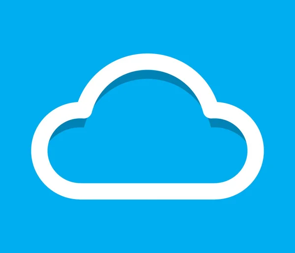 Symbole Cloud Forme Icône Pour Les Thèmes Cloud Computing Technologie — Image vectorielle