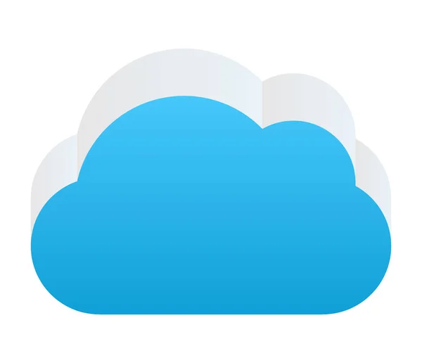 Cloud Symbol Icon Shape Cloud Computing Technology Weather Themes — Vector de stock