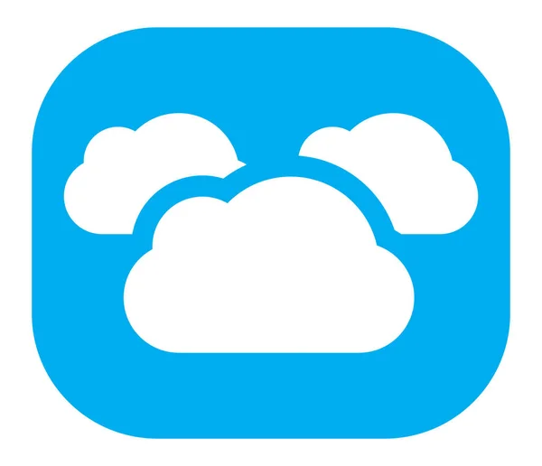 Simbolo Cloud Forma Icona Cloud Computing Tecnologia Temi Meteo — Vettoriale Stock