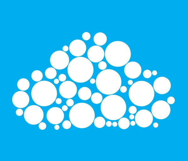 Cloud Symbol Icon Shape Cloud Computing Technology Weather Themes — Archivo Imágenes Vectoriales