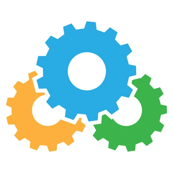 Gearwheel Cogwheel Ícone Engrenagem Símbolo Para Reparação Tecnologia Engenharia Manutenção —  Vetores de Stock