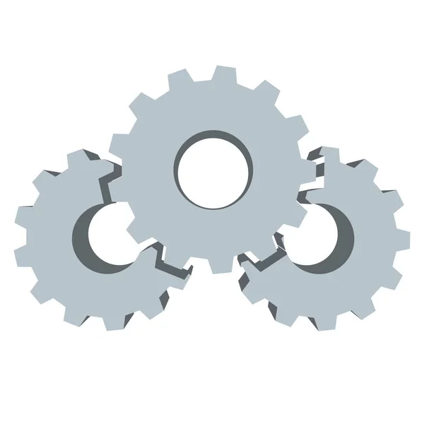 Gearwheel Cogwheel Gear Icon Symbol Repair Technology Engineering Maintenance Related — ストックベクタ