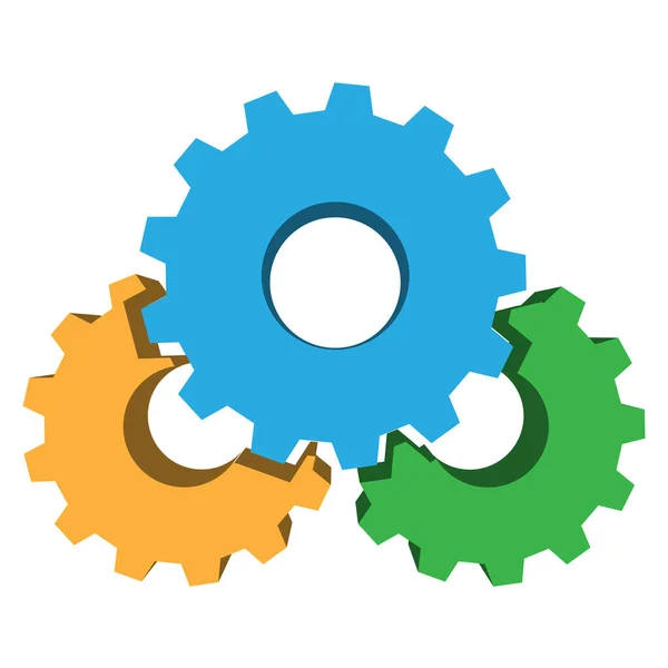 Gearwheel Cogwheel Gear Icon Symbol Repair Technology Engineering Maintenance Related — Stock Vector