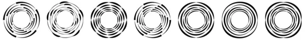 Abstrakt Cirkel Ring Geometrisk Form Element Vektor Illustration Stock Vektor — Stock vektor