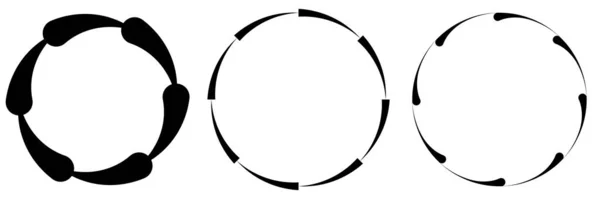 Abstracte Cirkel Ring Geometrische Vorm Element Vector Illustratie Voorraad Vector — Stockvector