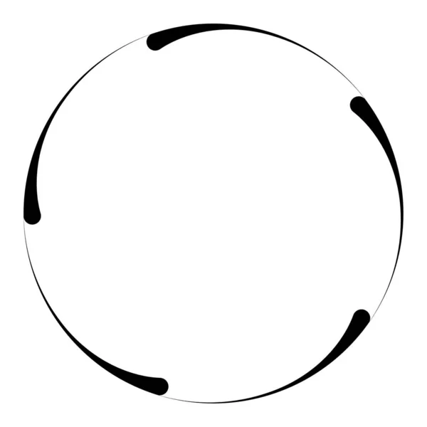 Abstracte Cirkel Ring Geometrische Vorm Element Vector Illustratie — Stockvector