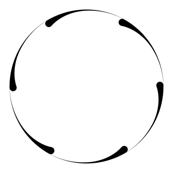 Abstract Circle Ring Geometric Shape Element Vector Illustration — Stock vektor