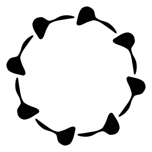 Abstracte Cirkel Ring Geometrische Vorm Element Vector Illustratie — Stockvector