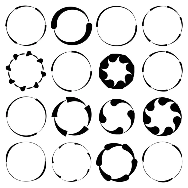 Abstrakt Cirkel Ring Geometrisk Form Element Vektor Illustration — Stock vektor