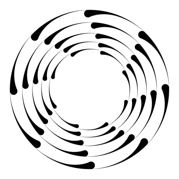 Abstraktní Kruh Vektorová Ilustrace Prstencového Geometrického Tvaru — Stockový vektor