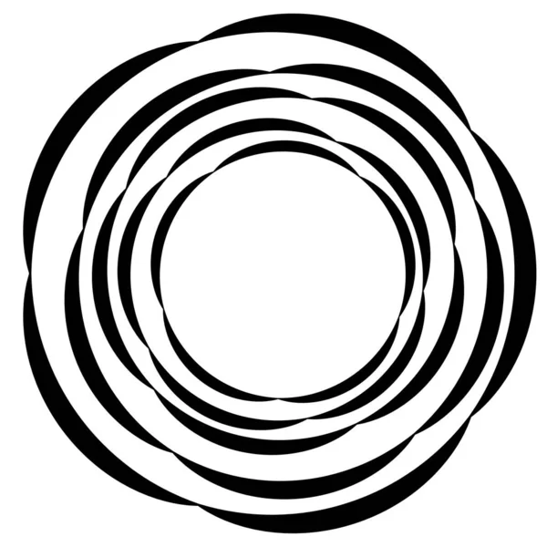 Abstrakcyjne Koło Pierścień Geometryczny Element Kształtu Wektor Ilustracja — Wektor stockowy