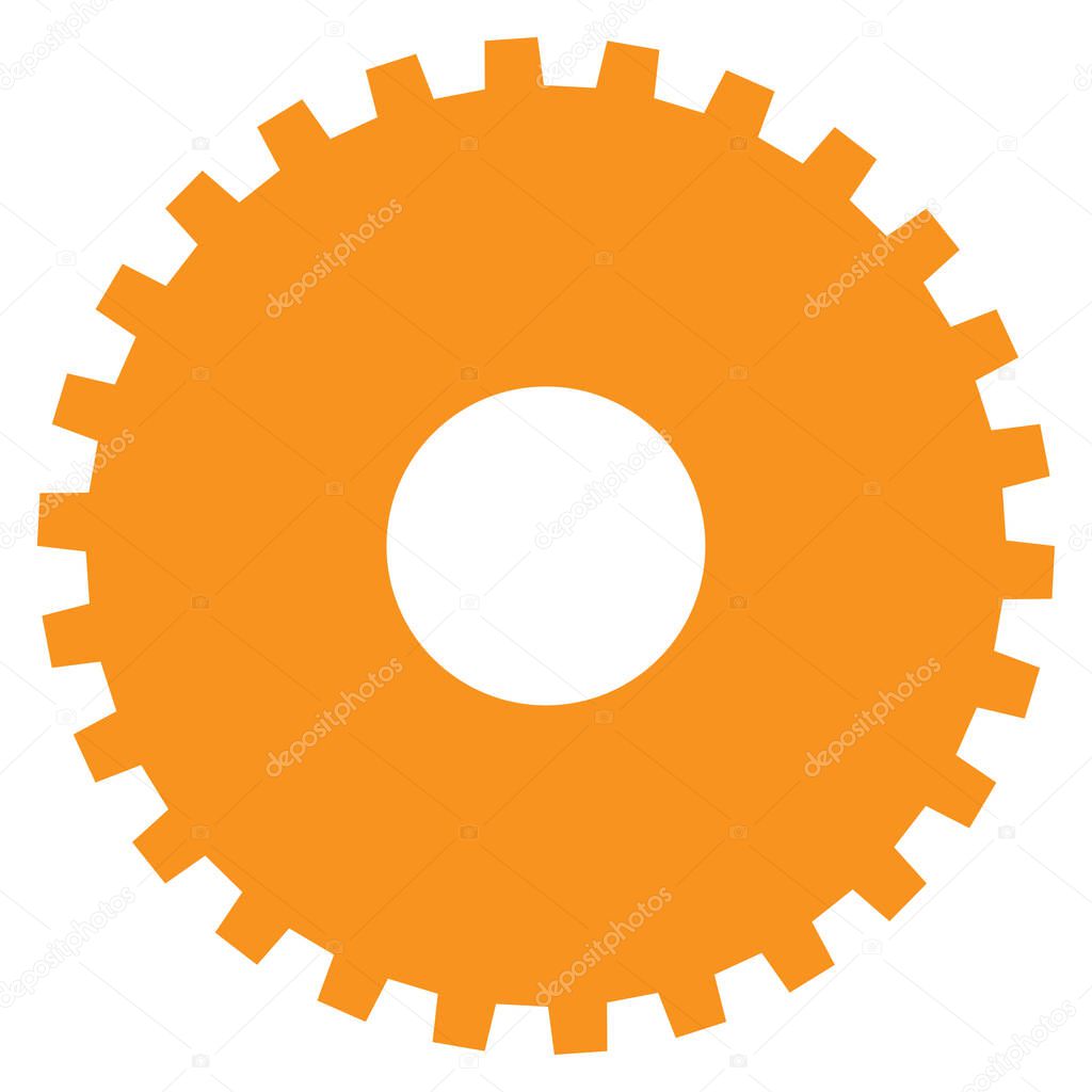 Gearwheel, cogwheel, gear icon, symbol for repair, technology, engineering, maintenance and related concepts