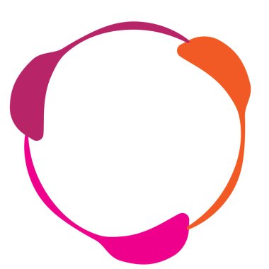 Soyut çember, halka geometrik şekil element vektör çizimi