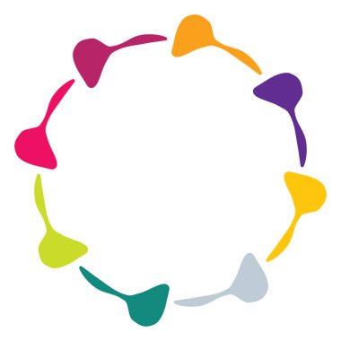 Soyut çember, halka geometrik şekil element vektör çizimi