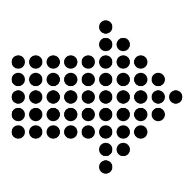 Ok simgesi, sembol. Düz imleç kabartması