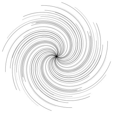 Spiral, girdap, kıvrık şekil tasarım elementi