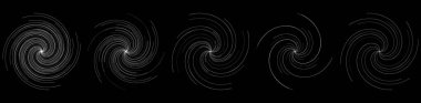 Spiral, girdap, kıvrık şekil tasarım elementi. Stock vektör illüstrasyonu, klip- art grafikleri