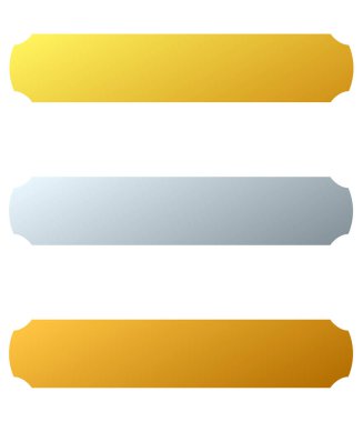 Değerli metal afiş, düğme, çubuk ve plaka dikdörtgen şekilli elementler