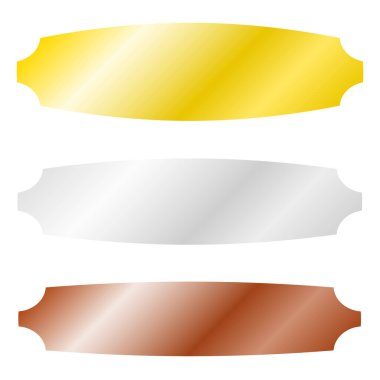 Değerli metal afiş, düğme, çubuk ve plaka dikdörtgen şekilli elementler