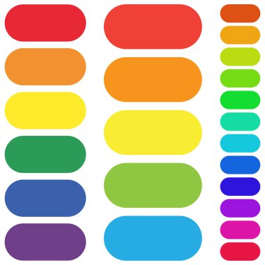 Gökkuşağı rengi RGB paleti. Renkler için parlak renk şeması. Stock vektör illüstrasyonu, klip- art grafikleri