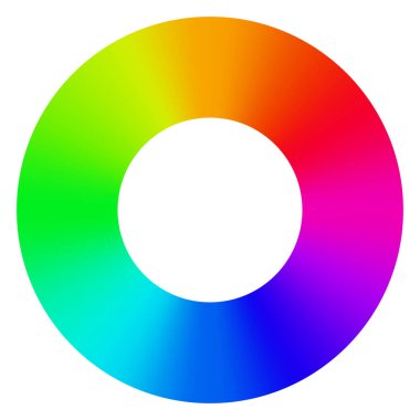 Gökkuşağı rengi RGB paleti. Renkler için parlak renk şeması. Stock vektör illüstrasyonu, klip- art grafikleri