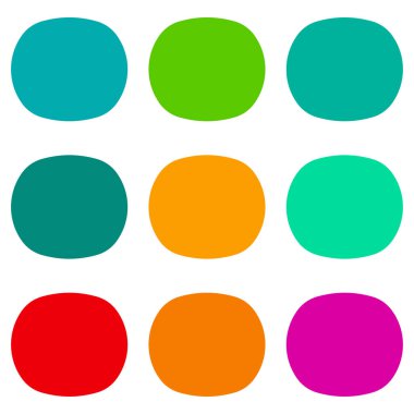 Yuvarlak yuvarlak oval, elips benzeri ikon arkaplan. Damla, taş ve çakıl taşı vektör çizimi