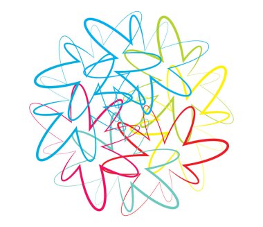 Soyut geometrik motif, mandala simgesi ögesi