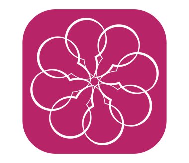 Soyut geometrik motif, mandala simgesi ögesi