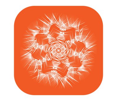 Soyut geometrik motif, mandala simgesi ögesi