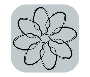 Soyut geometrik motif, mandala simgesi ögesi