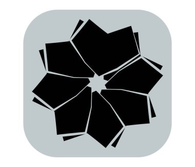 Soyut geometrik motif, mandala simgesi ögesi