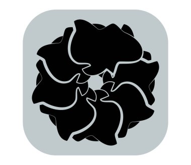 Soyut geometrik motif, mandala simgesi ögesi