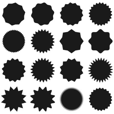 Fiyat etiketi, etiket. Yıldız patlaması, güneş patlaması, boş şekil. Fiyat flaşı