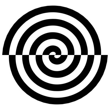 Optik, görsel sanat, op-art daire, dairesel şekil elementi. Stock vektör illüstrasyonu, klip- art grafikleri