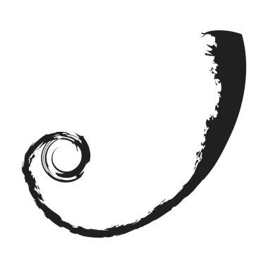 Çirkin, desenli spiral tasarım elementi