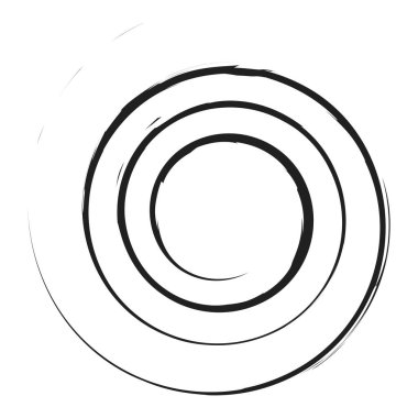 Çirkin, desenli spiral tasarım elementi