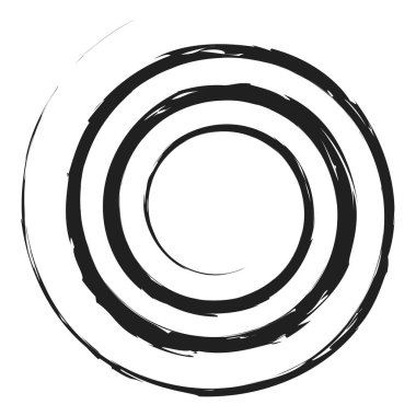 Çirkin, desenli spiral tasarım elementi