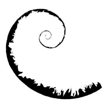 Çirkin, desenli spiral tasarım elementi